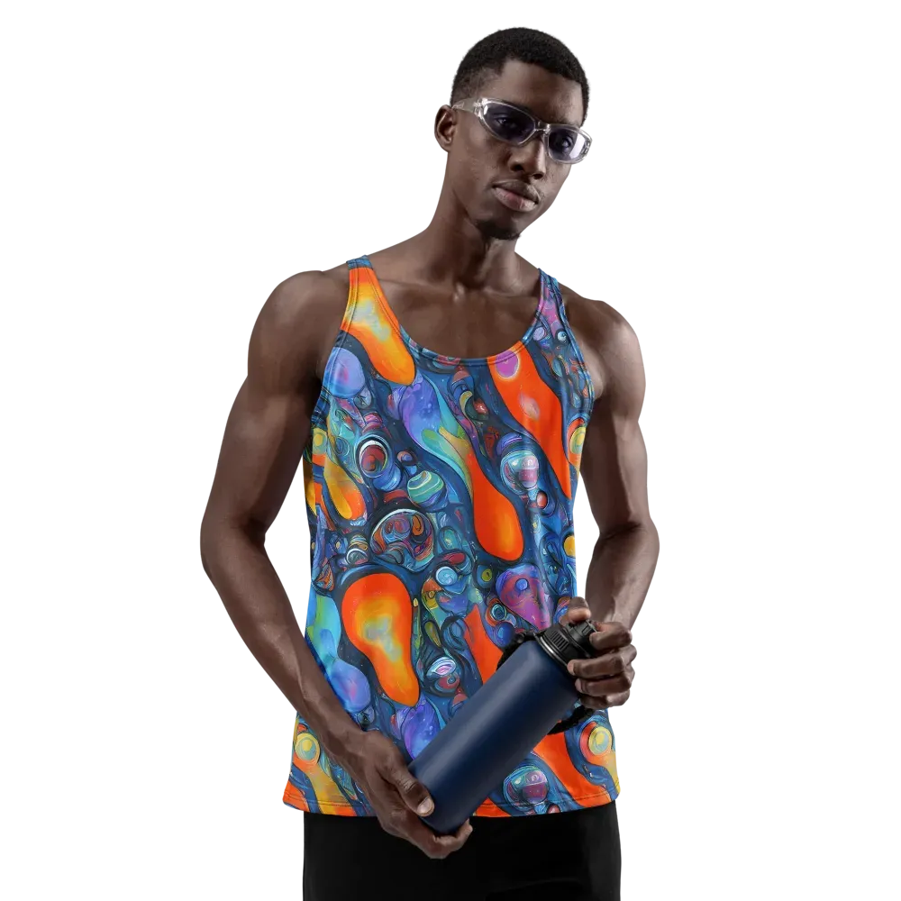 Blue Voltage on Men's Tank Top — Front