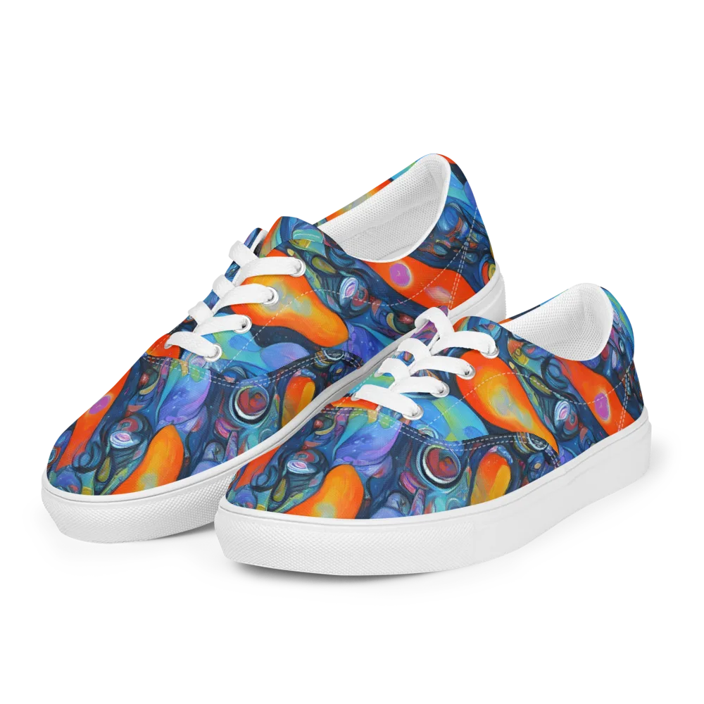 Blue Voltage on Men's Lace-Up Canvas Shoes — Left Front