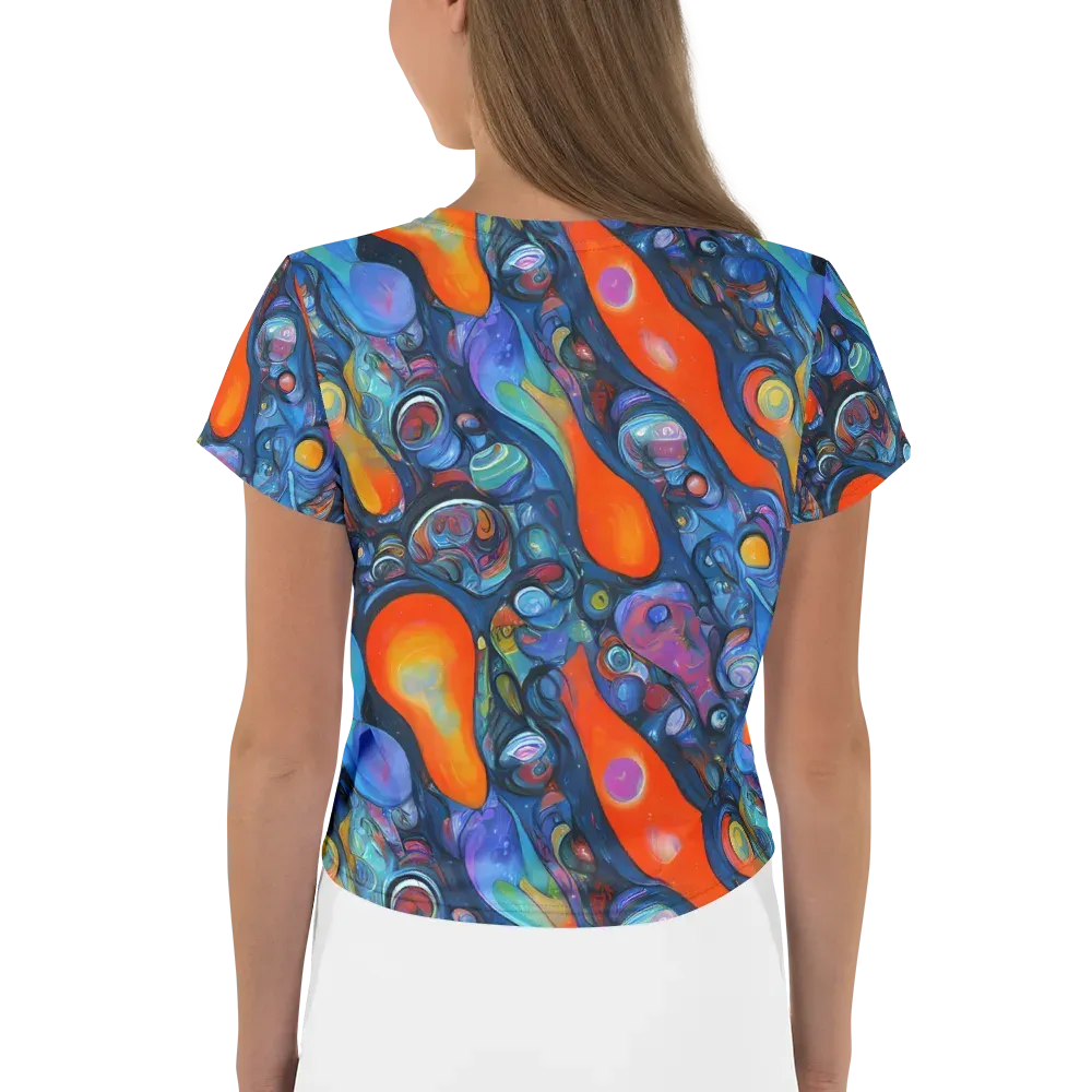 Blue Voltage on Crop Tee — Back