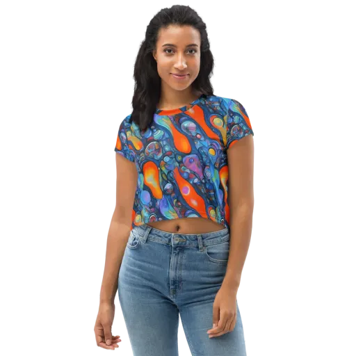 Blue Voltage on a Crop Tee