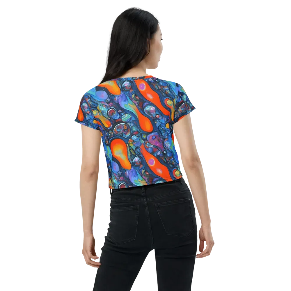 Blue Voltage on Crop Tee — Back