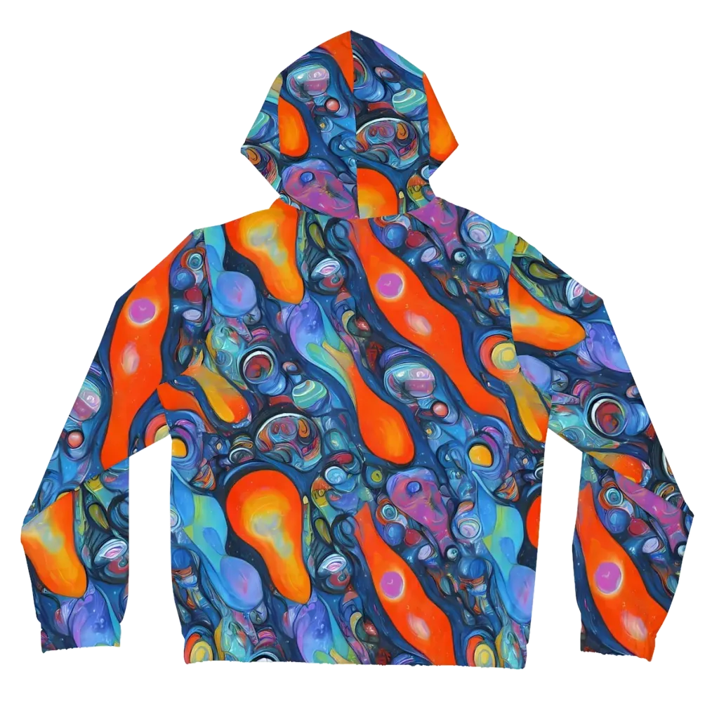 Blue Voltage on Women's Full-Zip Hoodie — Back
