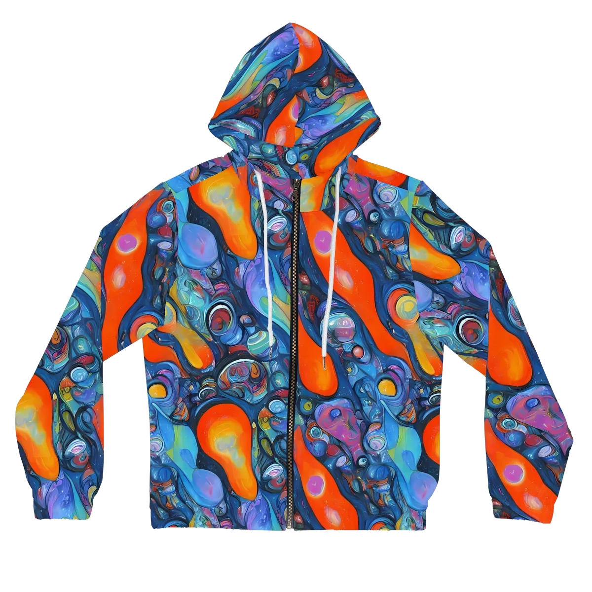 Blue Voltage on Women's Full-Zip Hoodie — Front
