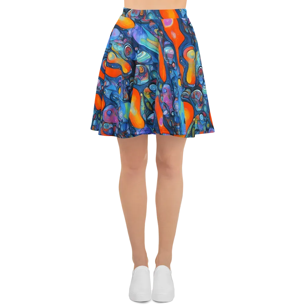Blue Voltage on Skater Skirt — Front