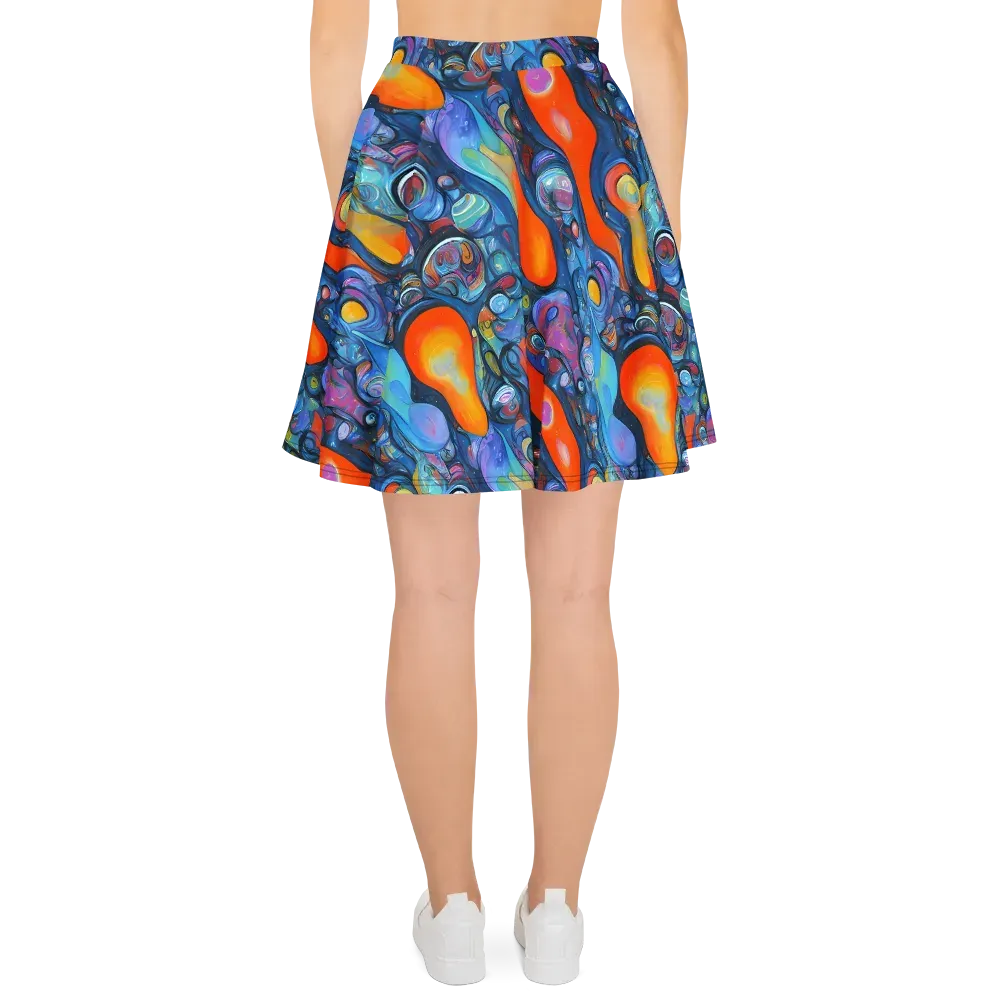 Blue Voltage on Skater Skirt — Back