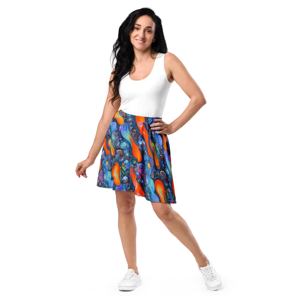 Blue Voltage on Skater Skirt — Front