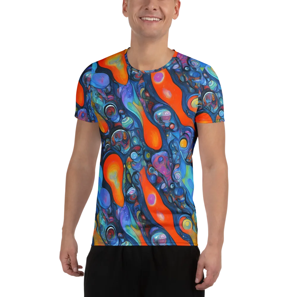Blue Voltage on Men's Athletic T-Shirt — Front