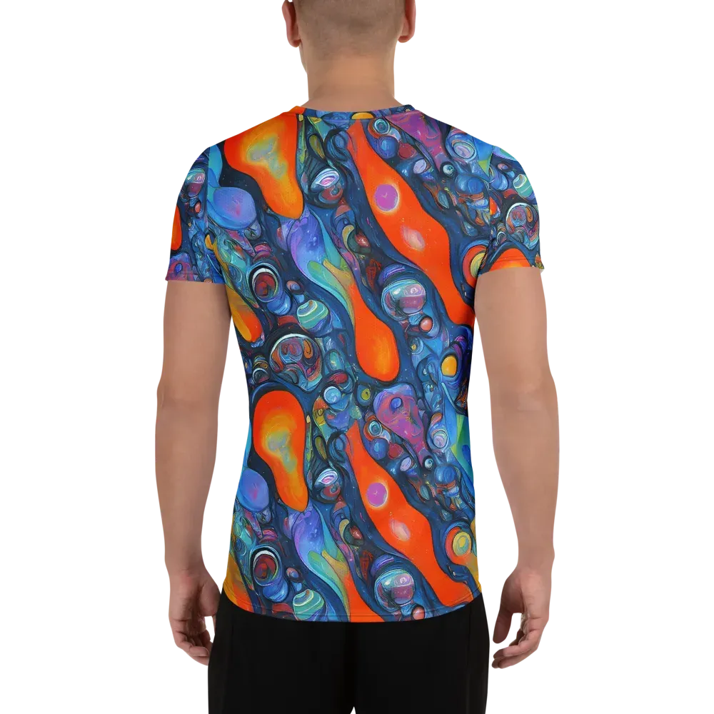 Blue Voltage on Men's Athletic T-Shirt — Back
