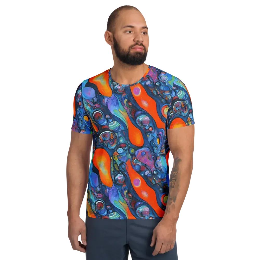 Blue Voltage on Men's Athletic T-Shirt — Front