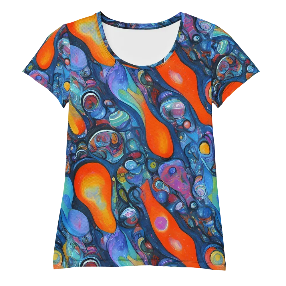 Blue Voltage on Women's Athletic T-Shirt — Front