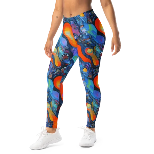 Blue Voltage on a Leggings