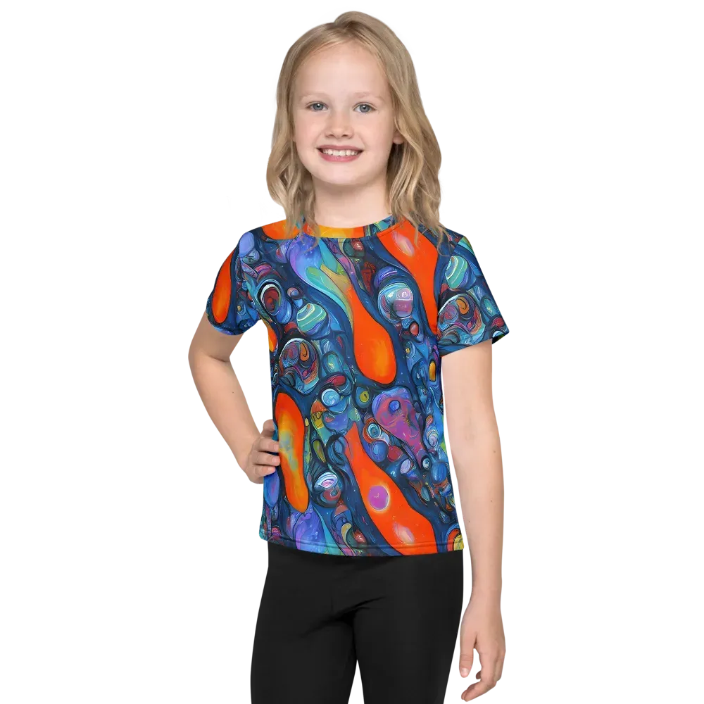 Blue Voltage on Kids Crew Neck T-Shirt — Front
