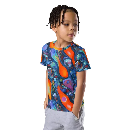 Blue Voltage on a Kids Crew Neck T-Shirt