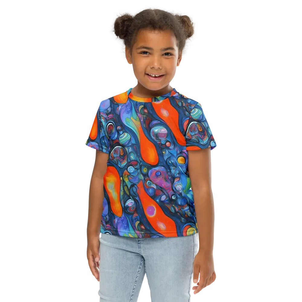 Blue Voltage on Kids Crew Neck T-Shirt — Front