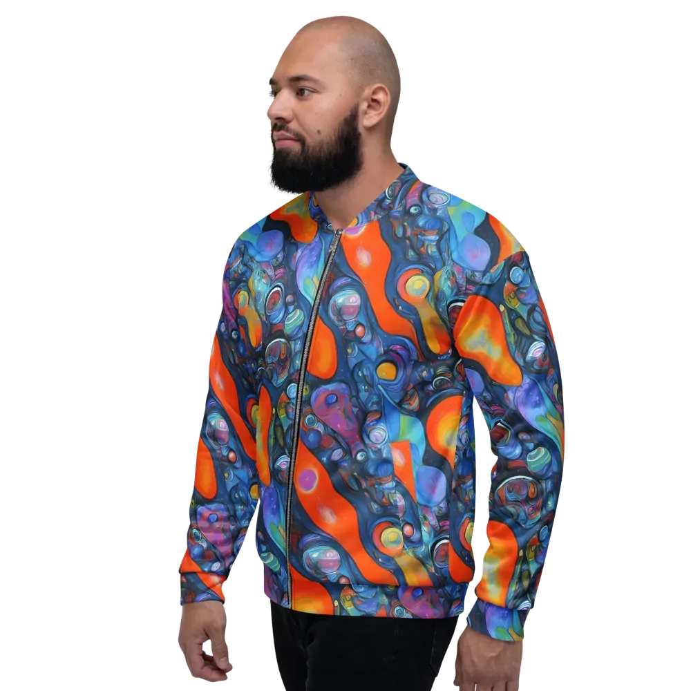 Blue Voltage on Bomber Jacket — Left