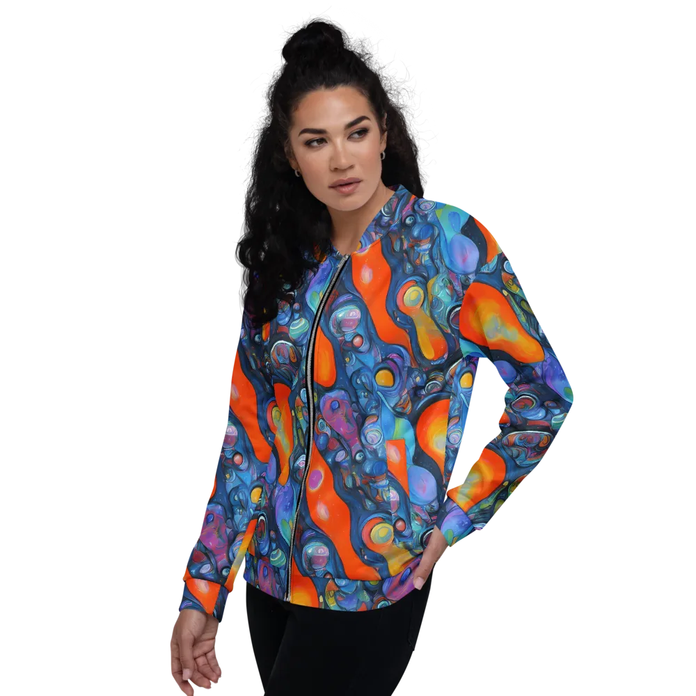 Blue Voltage on Bomber Jacket — Left