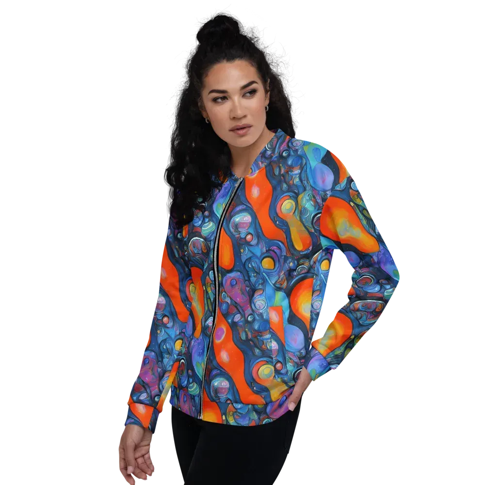 Blue Voltage on Bomber Jacket — Left