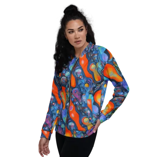 Blue Voltage on a Bomber Jacket