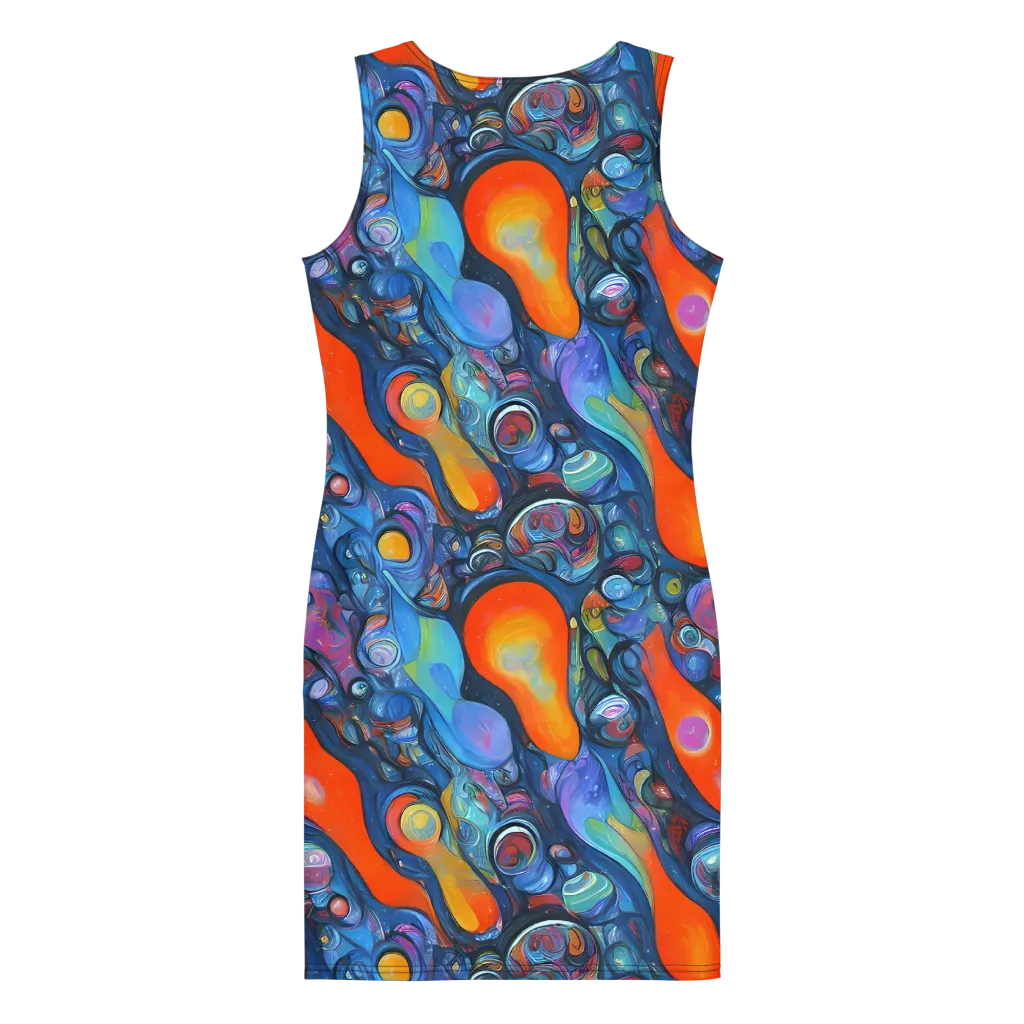 Blue Voltage on Bodycon Dress — Back