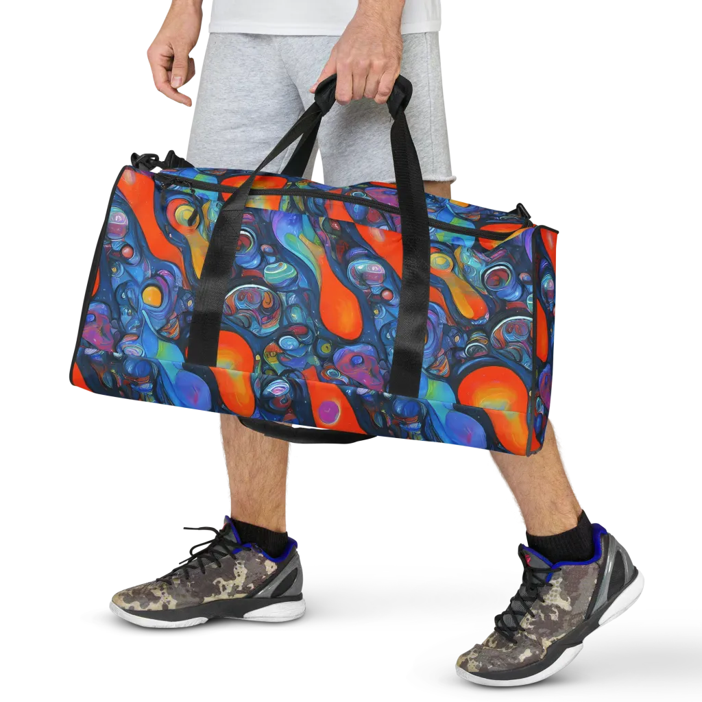 Blue Voltage on Duffle Bag — Front
