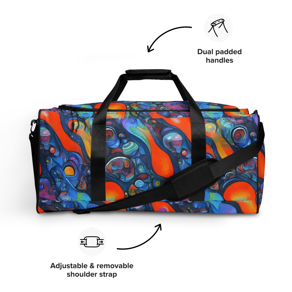 Blue Voltage on Duffle Bag — Front
