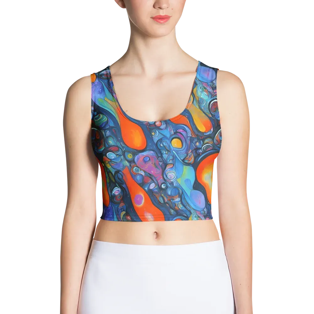 Blue Voltage on Crop Top — Front