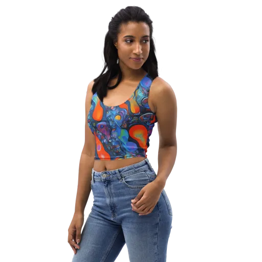 Blue Voltage on a Crop Top