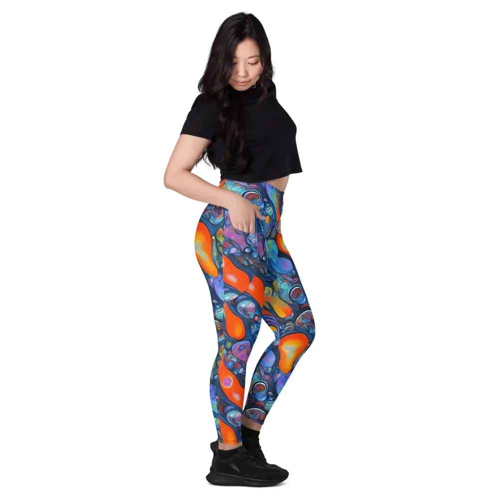 Blue Voltage on Leggings with Pockets — Right