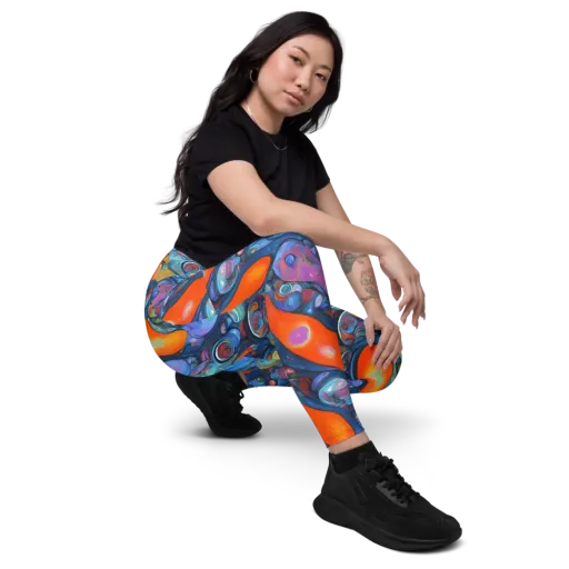 Blue Voltage on a Leggings with Pockets