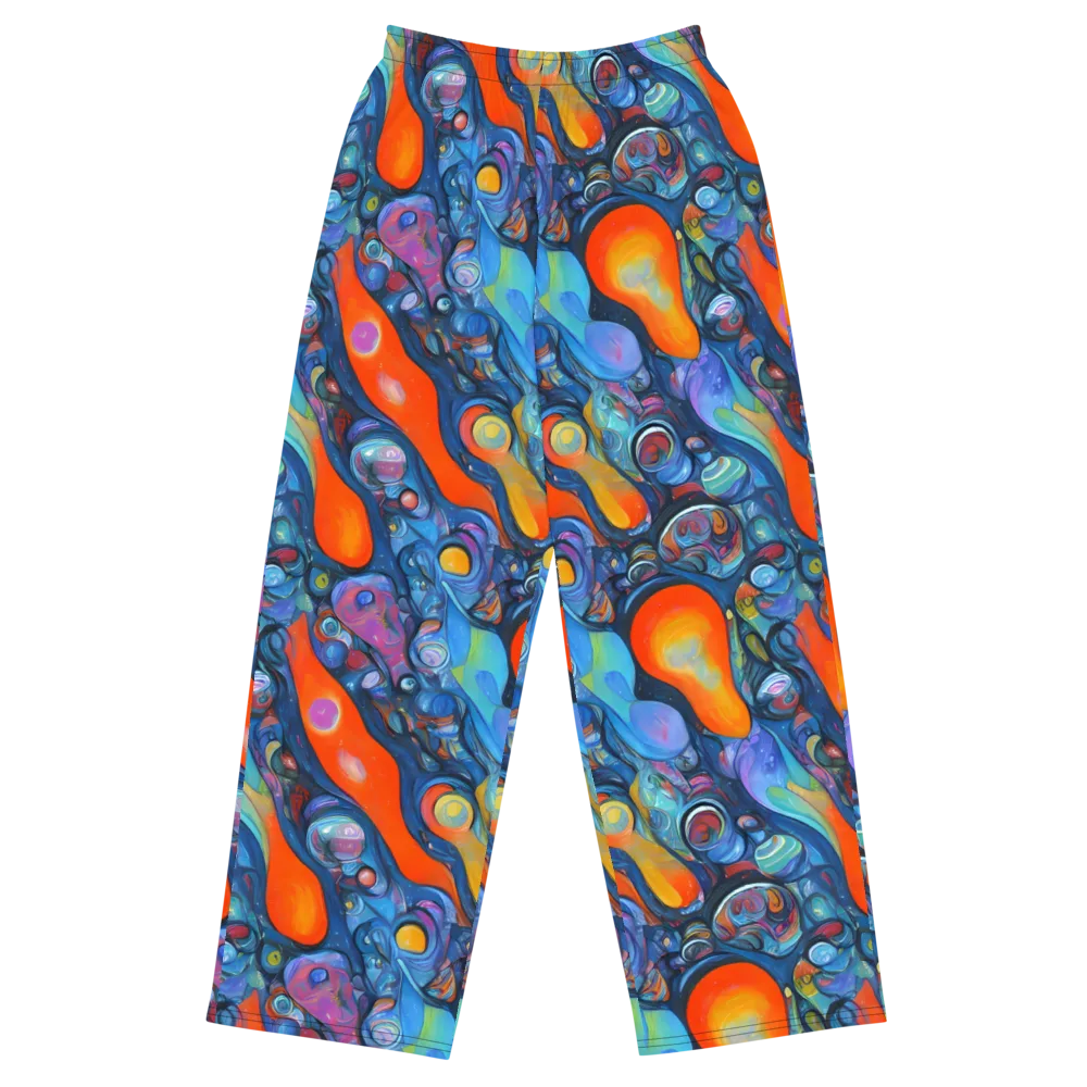 Blue Voltage on Wide-Leg Pants — Front