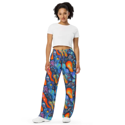 Blue Voltage on a Wide-Leg Pants