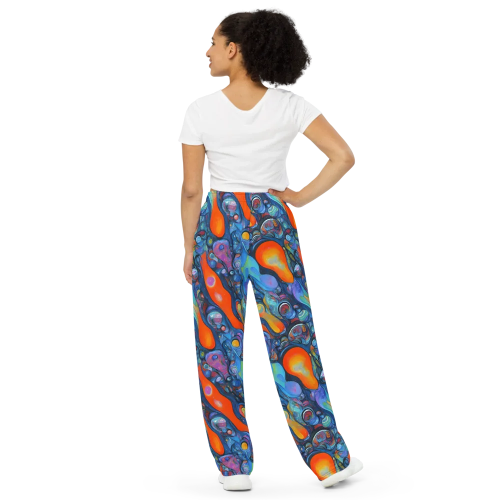 Blue Voltage on Wide-Leg Pants — Back