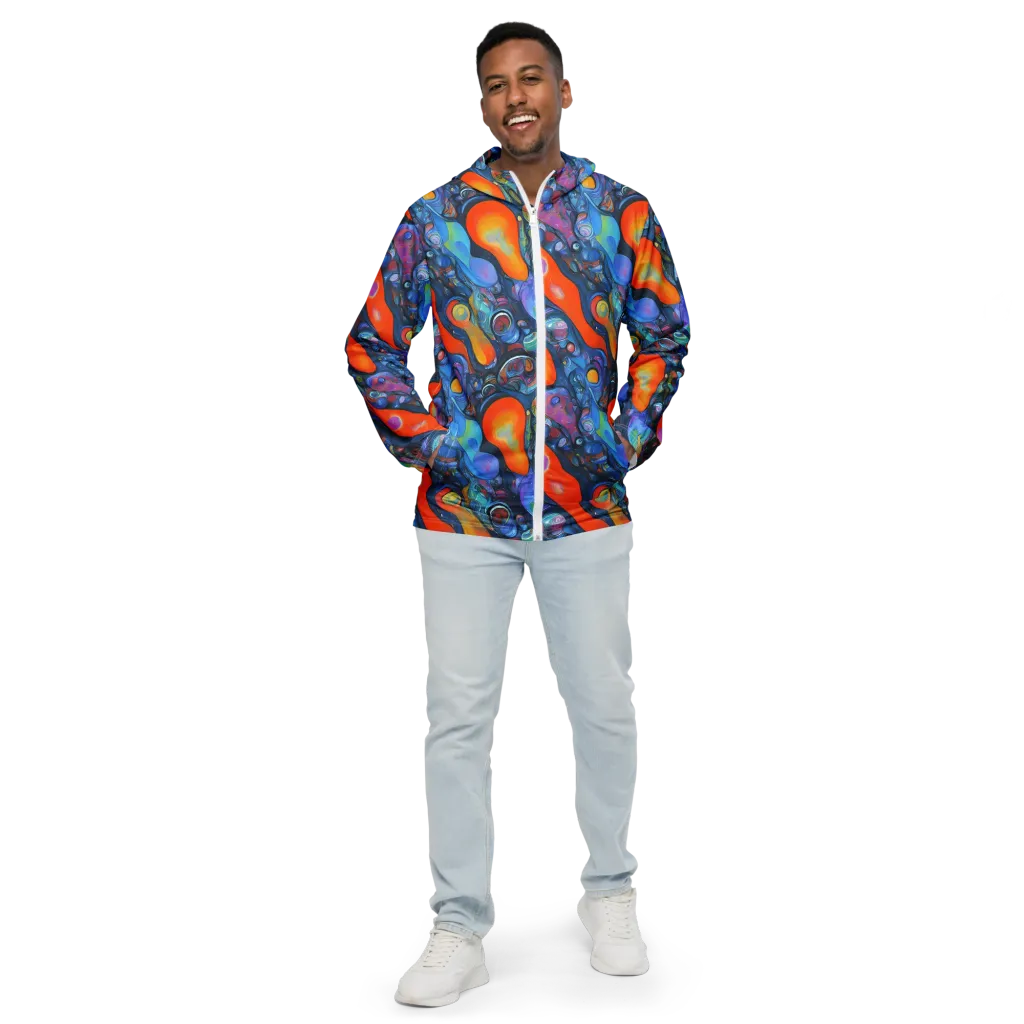 Blue Voltage on Men's Windbreaker — Front