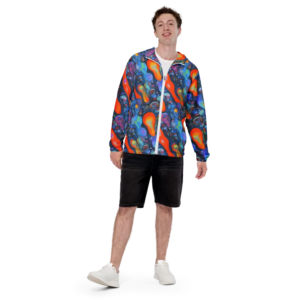 Blue Voltage on Men's Windbreaker — Front