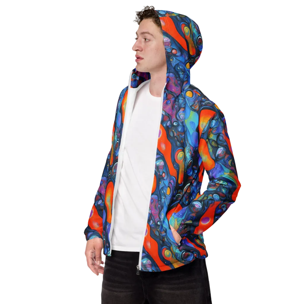 Blue Voltage on Men's Windbreaker — Left Front