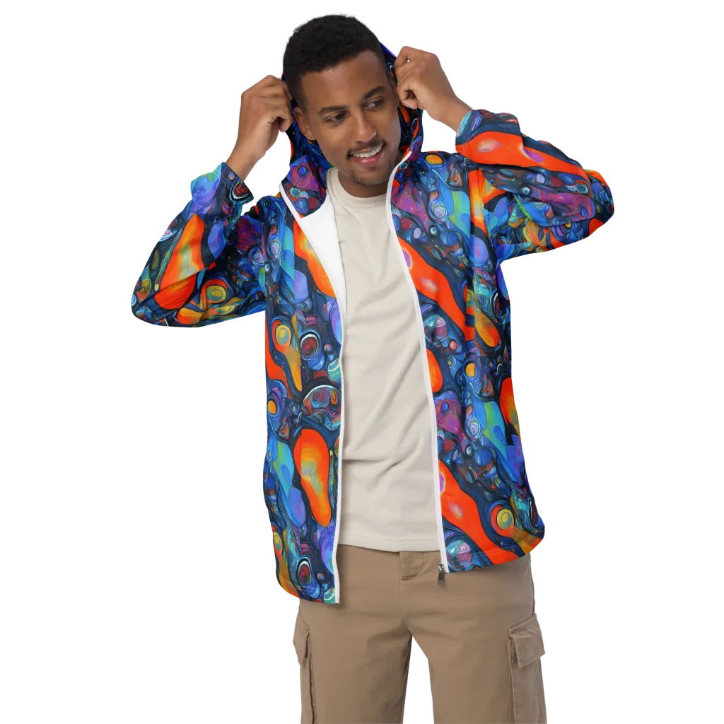 Blue Voltage on Men's Windbreaker — Front