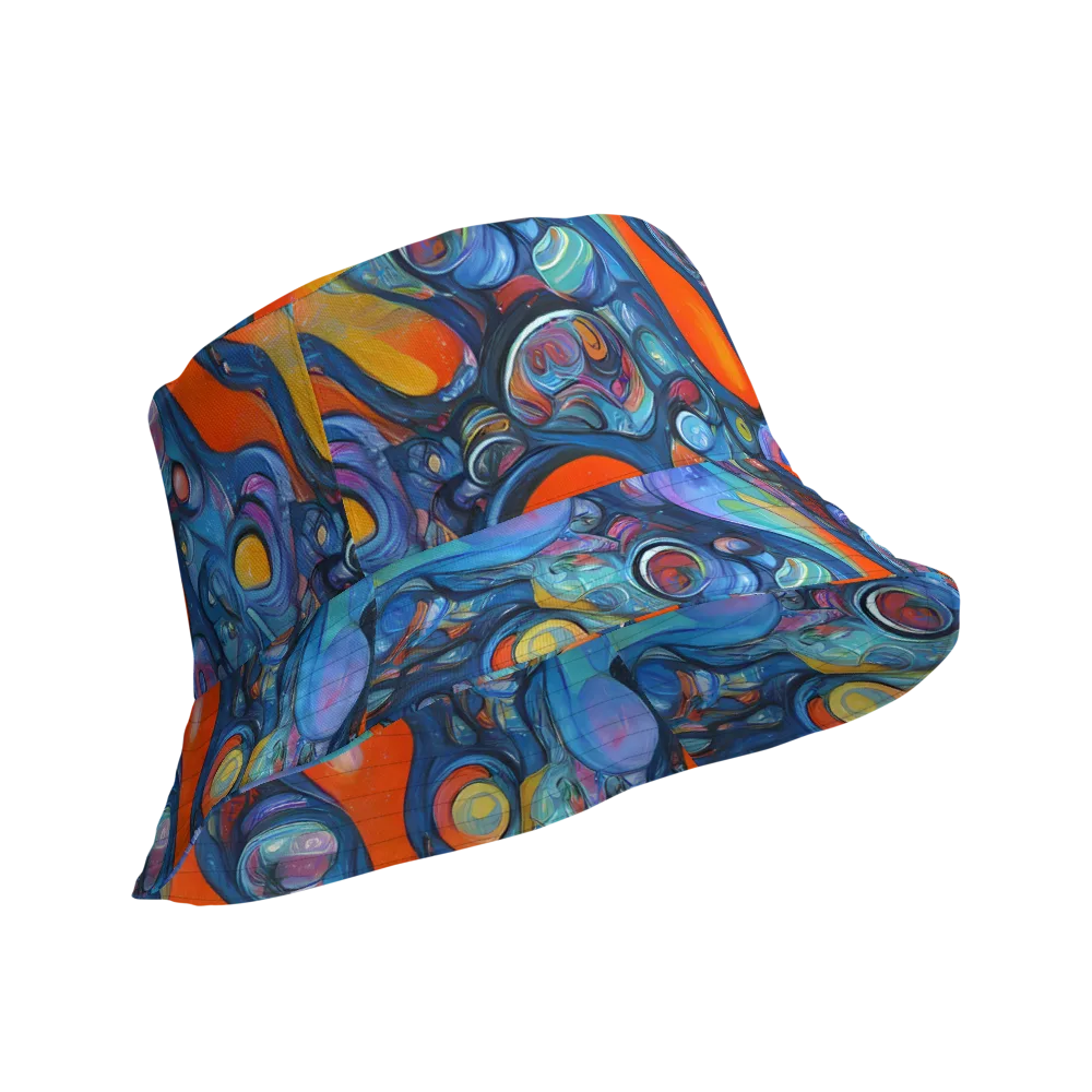 Blue Voltage on Reversible Bucket Hat — Product details Outside
