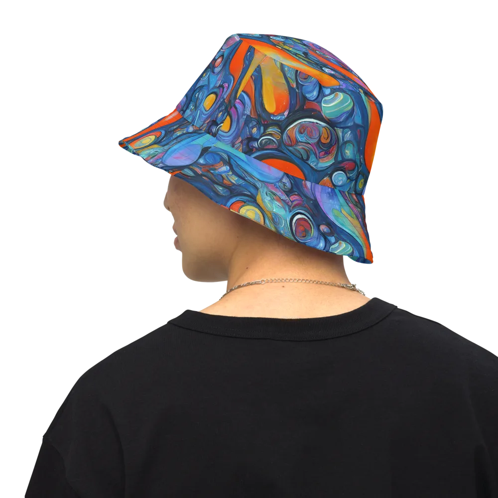 Blue Voltage on Reversible Bucket Hat — Back Inside