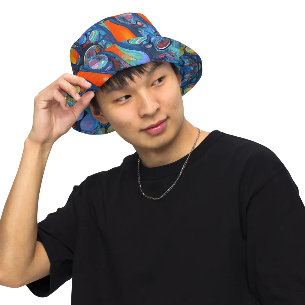 Blue Voltage on Reversible Bucket Hat — Front Inside