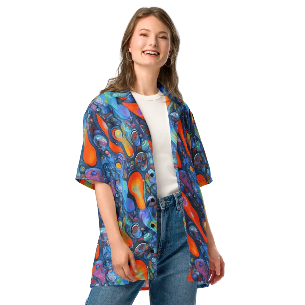 Blue Voltage on Button Shirt — Front