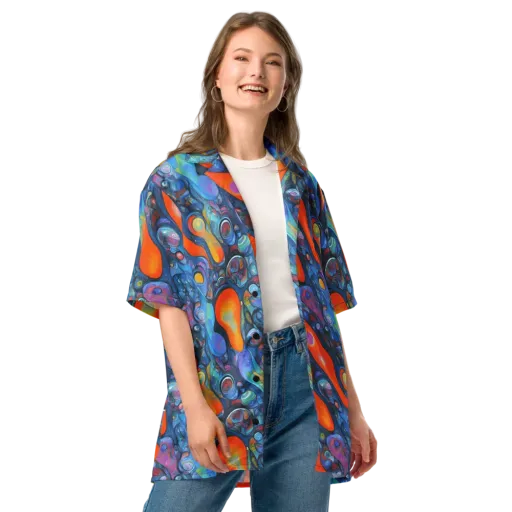 Blue Voltage on a Button Shirt