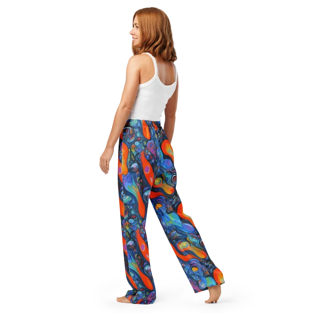 Blue Voltage on Women's Pajama Pants — Back