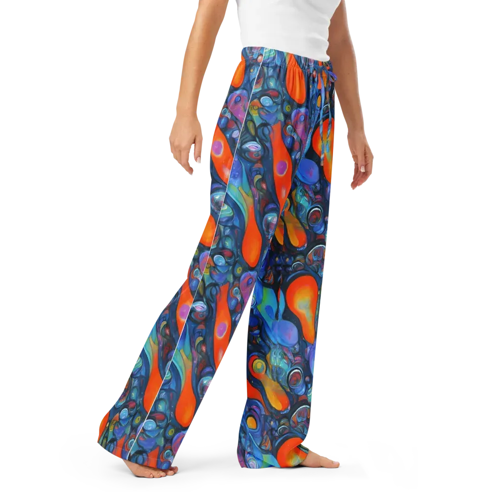 Blue Voltage on Women's Pajama Pants — Right Front