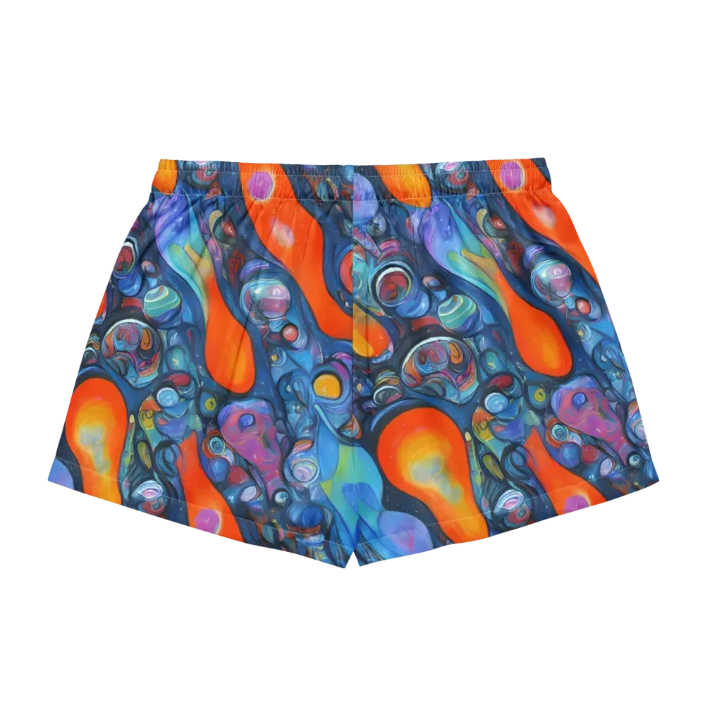 Blue Voltage on Women's Pajama Shorts — Back
