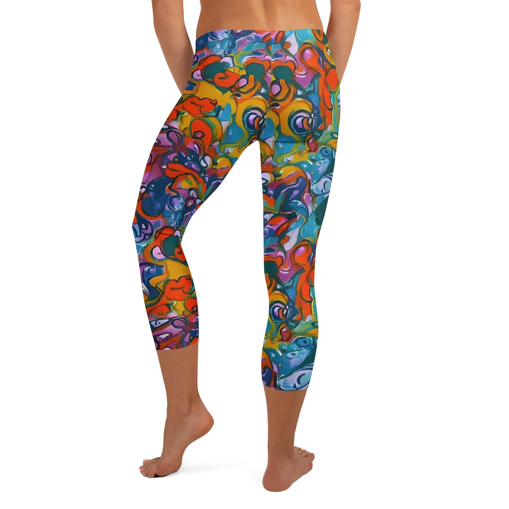 Liquid Menagerie on Capri Leggings — Back