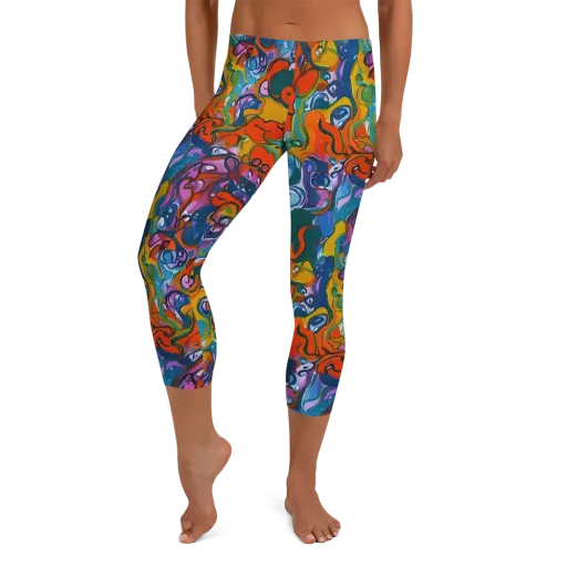 Liquid Menagerie on a Capri Leggings