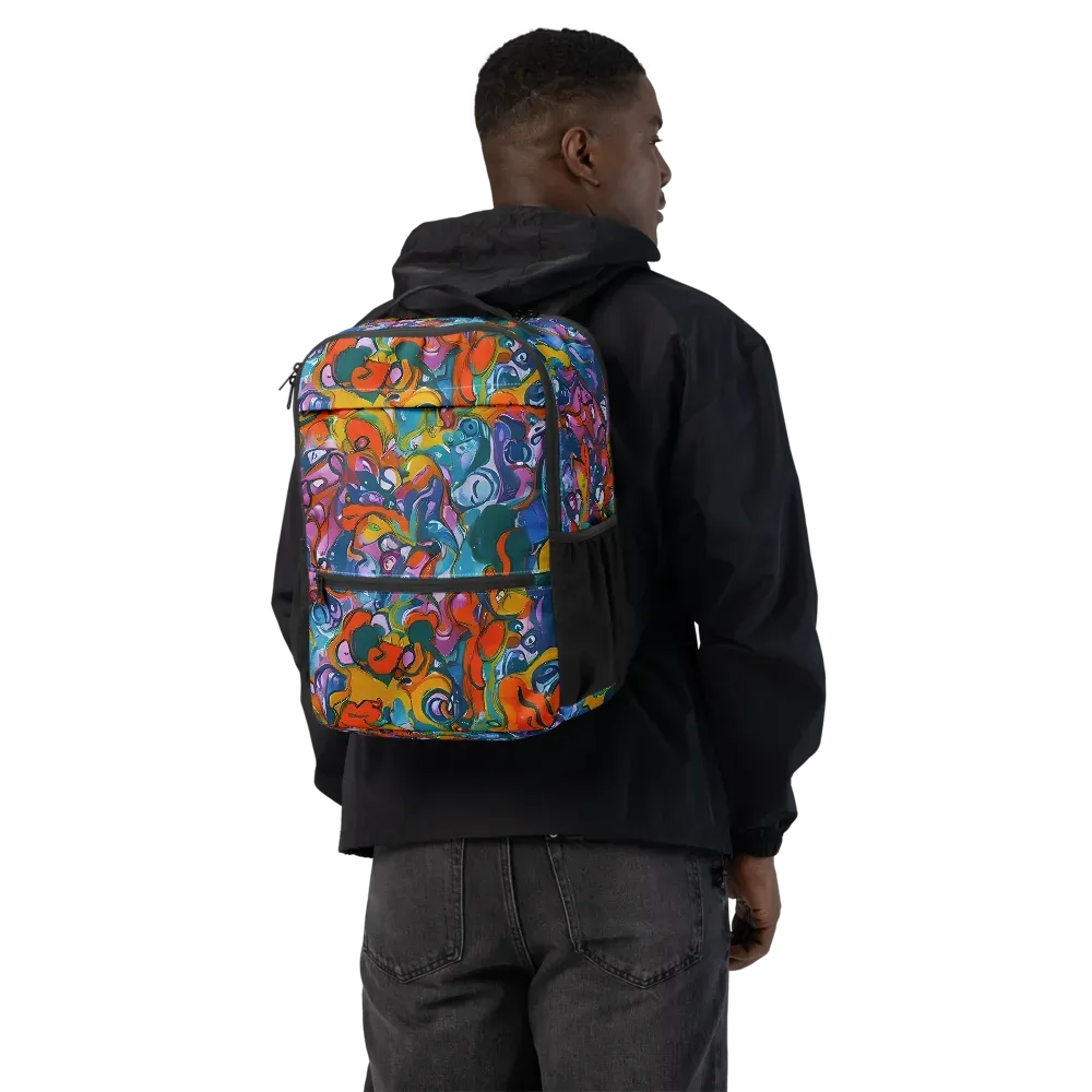 Liquid Menagerie on Utility Backpack — Back