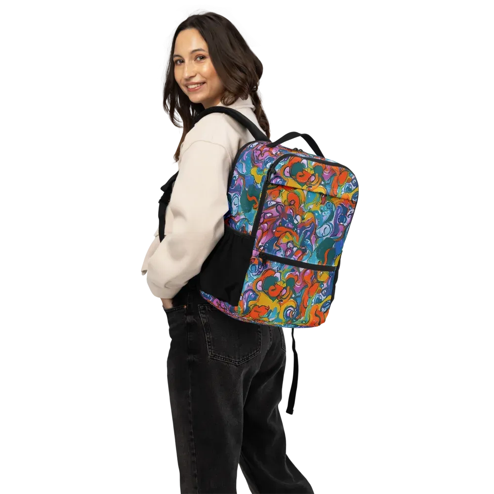Liquid Menagerie on Utility Backpack — Back