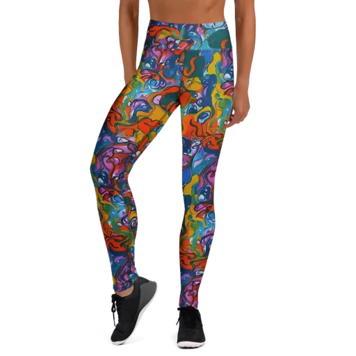 Liquid Menagerie on a Yoga Leggings