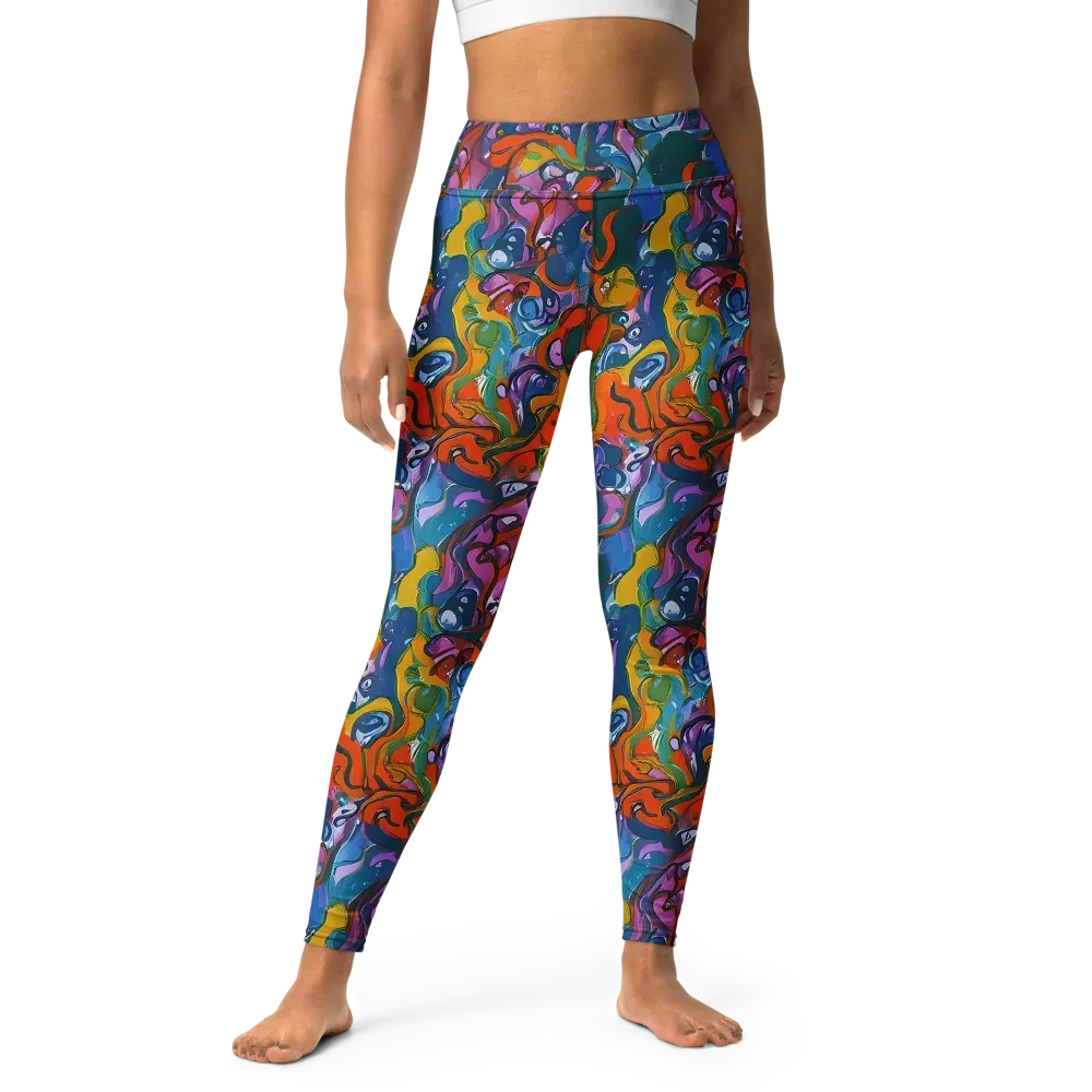 Liquid Menagerie on Yoga Leggings — Front